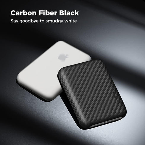 MONOCARBON MagSafe Battery Pack Case for iPhone 15 Pro Max, Carbon-Fiber Portable Charger Case for iPhone 14, 13, 12,