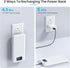 Portable Charger with Built-in Cables & AC Wall Plug, Ultra Slim 13800mAh USB-C Power Bank, LCD Display