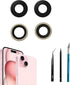 2pcs/Set 15 Plus Camera Lens Replacement for iPhone 15 Rear Glass with Pre-Installed Adhesive + Repair Tool Kit,