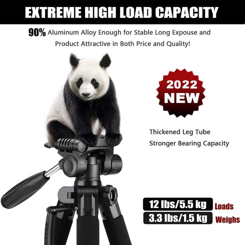 Victiv 72 inch Camera Tripod, Tall Tripod for Camera Cell Phone, Heavy Duty Stand, Professional Aluminum Monopod,