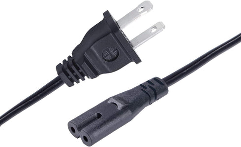 2 Prong Power Cord 8ft Replacement for QFX PBX-61160 PBX-152 PBX-151 Portable Bluetooth Party Speaker System AC Cable