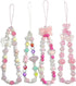 Phone Charms Cute Beaded Lanyard Wrist Strap, Aesthetic Cell Phone Keychain, Cute Phone Charms for Women