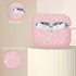 Fashion Engraving Leopard Case Compatible for Airpods Pro 2 Case Cover 2022, Soft Silicone, Front LED Visible, Pink