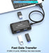 ukiism 5 1 3 More(Black/3.3FT in USB Hub with SD/TF Card Reader, USB Extender with USB-A Ports for Laptop, PC, Desktop