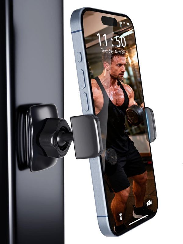 Sunmig Gym Magnetic Phone Holder Mount, Portable 360 Rotatable Powerful Magnet Base Phone