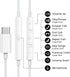 USB C Headphones for iPhone 15 Pro Max 15 Plus iPad Pro USB C Earphones with Microphone in-Ear Headphones Wired Earbuds USB Type C Earphones for Google Pixel 8 7 6A 5 4 Samsung S23 S22 S21 S20 A54 A53