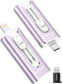 AUAMOZ 256GB Mini Dual Interface Flash Drive, Portable Memory Stick Compatible with iPhone