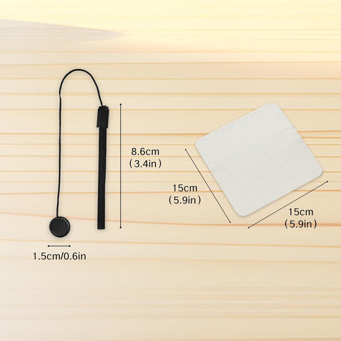 Lens Cap Tether and Microfiber Cleaning Cloth - Black Center Pinch Lens Cap with Leash Holder, Compatible with Most SLR
