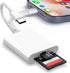 MaxRenard SD Card Reader for iPhone,Dual-Port Micro SD Card Reader USB C &