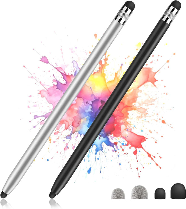 2 Pack Stylus Pens for Touch Screens, High Sensitivity Capacitive Stylus Pen Compatible with iPad, iPhone, Samsung