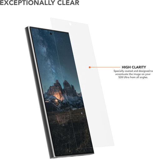 Rokform Galaxy S24 Ultra Screen Protector, Active Touch, Shatter Proof, 2 Pack Clear Tempered Glass