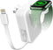 Apple Watch Charger Block, 2 in 1 Wall Charger with Retractable Cable, Travel Foldable Plug Power Adapter