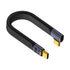 Poyiccot Short USB C Cable 40Gbps, Right Angle USB C to USB C 240W Flat Cable for Thunderbolt 4, Phone, External SSD,