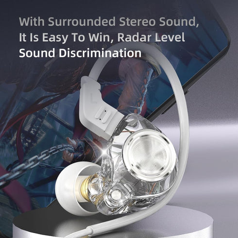 Wired Earbuds with Microphone, Heavy Bass Zero Latency Wired Earphones with Mics for Audiophile Hi-Fi Headset, 3.5mm