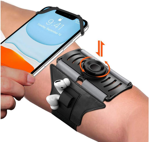 VUP Detachable Running Phone Holder 360Rotatable Armband for iPod MP3 Player iPhone, Fits