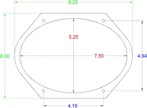 5x7" / 6x8" Speaker Spacers Depth Extender Rings, 3/4" Thick, 1 Pair - SSK68XK - Stackable for Framing Enclosures