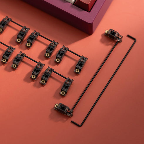 WS V3.1 Keyboard Stabilizers Kit, 1.2mm PCB Mount Screw in Stabilizers with 2u 6.25u 7u Wires