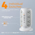 TESSAN 12 5 Ports(2 10 1250W, Tower Power Strip with Individual Switches, Surge Protector with Outlets, USB USB C)