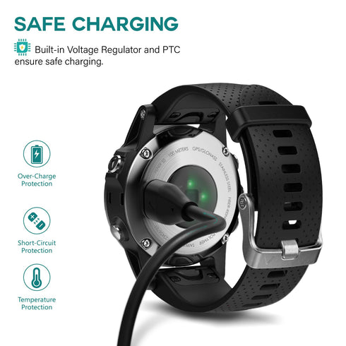 TUSITA USB-C Plug Charging/Data Cable (1M, 2-Pack) - Compatible with Garmin Watch