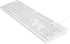 M MC Saite 104 MCSaite Wired White USB Keys Computer Keyboard with Stands,Waterproof - US Layout Compatible