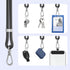 SS Cell Phone Lanyard - 2 Adjustable Neck Straps, 2 Phone Tether Tabs, Universal Crossbody Strap, Black Grey