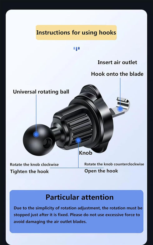TUKEFEV 360 Magnetic Phone Car Mount, Universal Compatibility, Rotation, Stable and Exquisite Technology, Fits iPhone