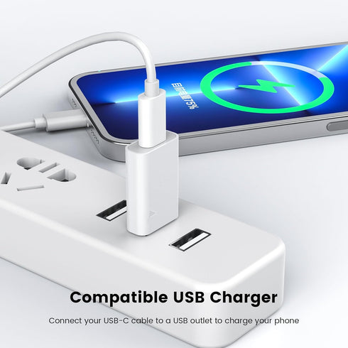 MOSWAG USB to USB C Adapter, USB C Female to USB Male for Apple MagSafe, iPhone, iPad, Galaxy Note, CarPlay