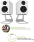 Kanto SE2W Elevated Desktop Speaker Stands for Small Speakers, 3.8” Tall, Supports 7.1 lbs, Pair, White