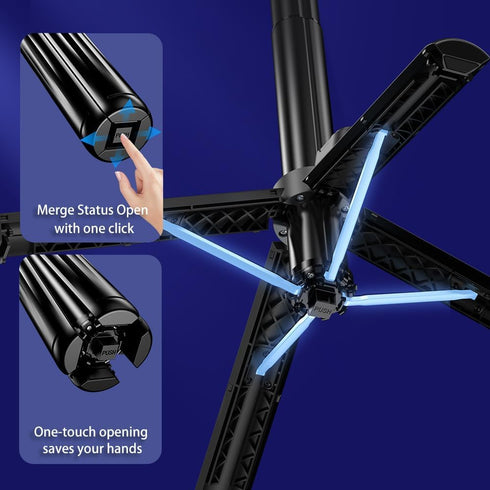 Desiontal 360 Selfie Stick Gimbal Stabilizer, Single Axis Stabilizer Selfie Stick with Light Tripod Rotation