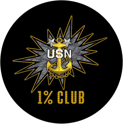PopSockets PopGrip for 1% Club (Navy Master Chief) E-9 MCPO Pride - Swappable Grip for Phones & Tablets