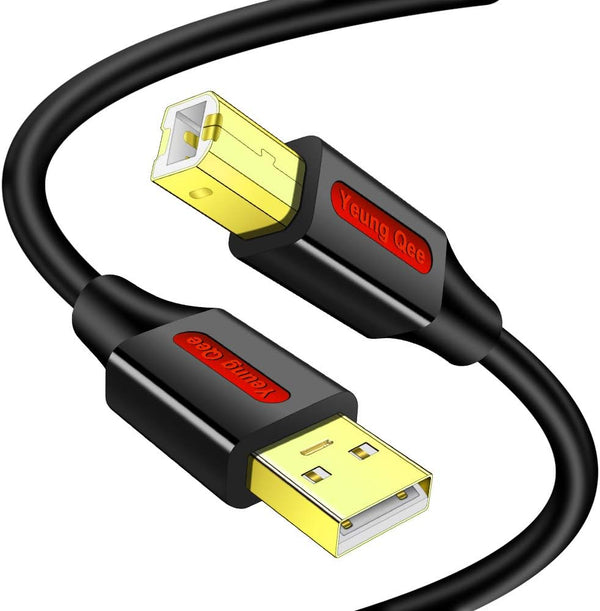 Yeung Qee Printer Cable 1.5 FT,USB Printer Cable High Speed USB 2.0 A Male