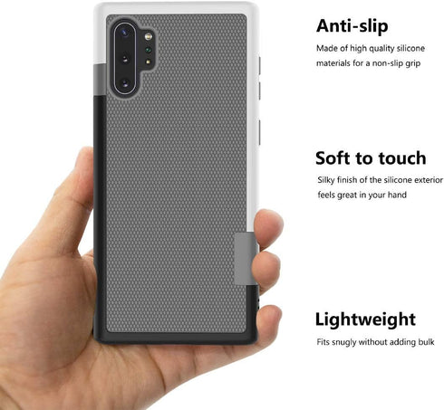 Jeylly for Galaxy Note 10+ Case, Shock-Absorption 3 Color Bumper Cover, Anti-Slip Rugged Soft TPU
