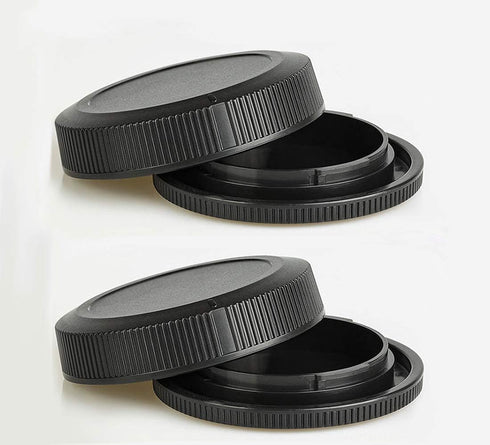 Camera Body Cap & Rear Lens Cap Cover for Canon EOS R100 R10 R8 R50 R3 R5 R6 RP kit RF Mount Lens (2 Pack)