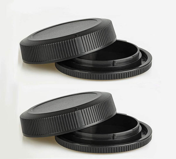 Camera Body Cap & Rear Lens Cap Cover for Canon EOS R100 R10 R8 R50 R3 R5 R6 RP kit RF Mount Lens (2 Pack)