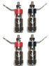 CESS Amplifier Terminal Connector Binding Post Push Quick Type, Spring Loaded Press Subwoofer Terminal, 4 Pack