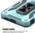 for Samsung Galaxy S24 Case, Shockproof Phone Case with Sliding Camera Cover & Rotatable Ring Holder Kickstand +