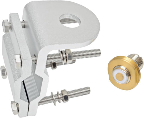 HYS Heavy Duty Single Roll Bar/Mirror Mounting Bracket with 16mm Hole and NMO to SO239 Connector for Midland Radio