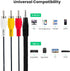 10FT 3.5mm 3 1/8" 3 Love Your TRRS to RCA Stereo Audio Video AUX Cable, Camcorder AV Video Output Cable to RCA Cord