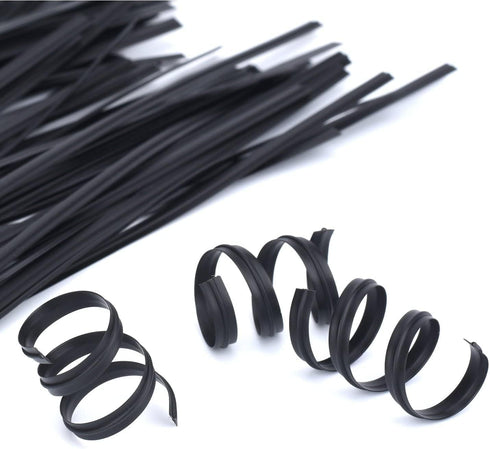 400 Pcs Twist Ties for Bags - 5" Reusable Black Plastic Coated Heavy Duty Twist Ties