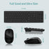 LeadsaiL Wireless Keyboard and Mouse Combo, Full-Sized Ergonomic Keyboard, Silent Mouse Set, 2.4GHz USB Receiver
