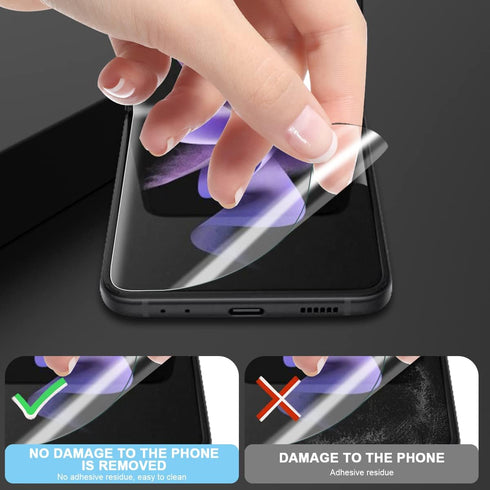 Orzero Soft TPU Screen Protector for Samsung Galaxy Z Flip 3 5G (3 Sets, 12 Packs) - Premium HD, Edge to Edge,