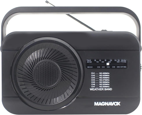 Magnavox MR4181W Weather Radio 7 with Dedicated Weather Channels and AM/FM Radio, Battery