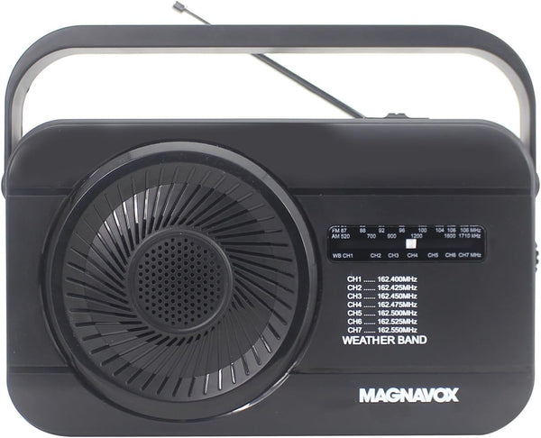Magnavox MR4181W Weather Radio 7 with Dedicated Weather Channels and AM/FM Radio, Battery
