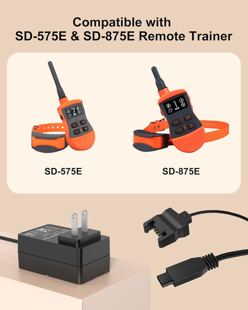 VHBW Replacement Charging Adaptor for SportDOG, Compatible with SD-575E & SD-875E Remote Trainer