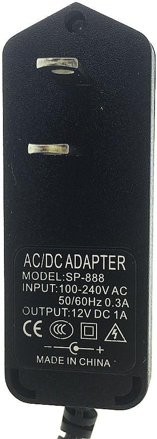 12V AC/DC Power Adapter, 5.5mm x 2.1mm Plug, 1A (1000MA), UL Listed Power Supply