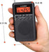 NOAA Weather AM FM Radio, Portable Battery Operated with Stereo Earphone, LCD Display Digital Alarm Clock