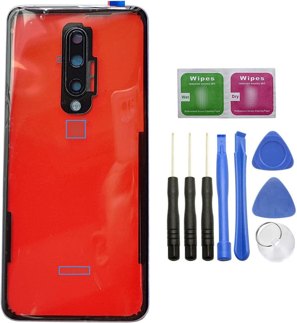 Ubrokeifixit Clear Rear Back Glass Door Cover Replacement for OnePlus 7 Pro with Camera Glass Lens/Flash, 6.67" GM1911