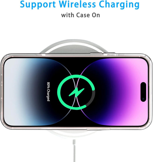 JJGoo Clear Soft Shockproof Case for iPhone 14 Pro, Slim Thin Bumper Cover, Transparent Phone Case