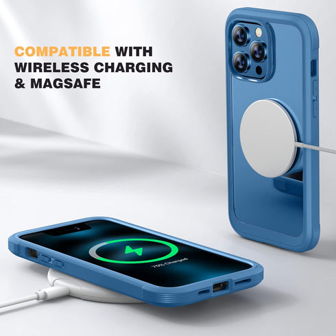 Miracase Designed for iPhone 12 Pro Max Case, Full Body Rugged Case with Built-in Touch Sensitive Screen Protector
