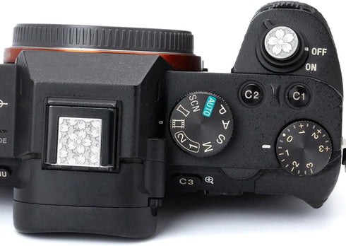 A1 A7C A7CR A7CII A7M2 A7M3 A7R4 A7R5 A7S3 A6700 A6600 A6500 Alloy-Set) Floral Pattern Camera hot Shoe Cover Shutter